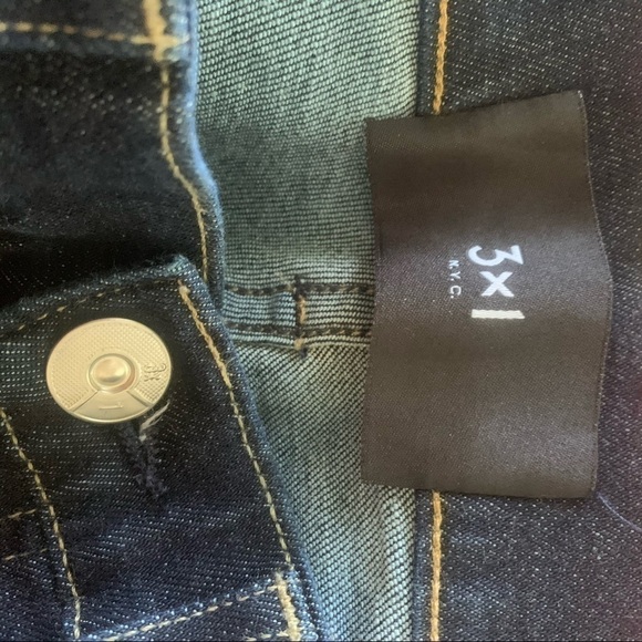 3x1 Dark Wash Mid Rise Straight Leg Jeans - Picture 4 of 8